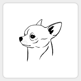 Chihuahua (Black and White) Sticker